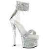 Pleaser - SKY327RSI Sandale à bride à la cheville, Pole dance chaussures - Couleur argent Product image